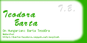 teodora barta business card
